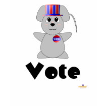 Huggable Voting Gray Mouse Vote t-shirts
