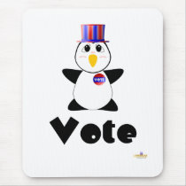 Huggable Voting Penguin Vote mousepads