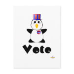 Huggable Voting Penguin Vote postcard
