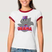 Huggable Voting Shark Red Obama t-shirts