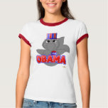Huggable Voting Shark Red Obama t-shirts