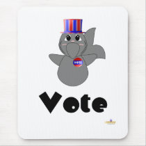 Huggable Voting Shark Vote mousepads