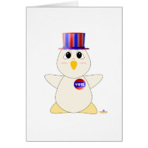 Huggable Voting White Chicken cards by huggables Huggable Voting White Chicken cards