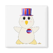 Huggable Voting White Chicken magnets by huggables Huggable Voting White Chicken magnets