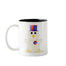 Huggable Voting White Chicken mugs