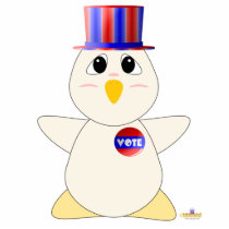 Huggable Voting White Chicken photo sculptures by huggables Huggable Voting White Chicken photo sculptures