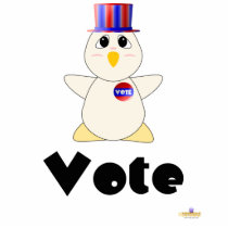 Huggable Voting White Chicken Vote photo sculptures by huggables Huggable Voting White Chicken Vote photo sculptures