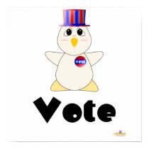 Huggable Voting White Chicken Vote posters