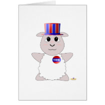 Huggable Voting White Sheep cards by huggables Huggable Voting White Sheep cards