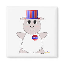 Huggable Voting White Sheep magnets by huggables Huggable Voting White Sheep magnets
