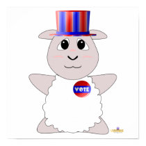 Huggable Voting White Sheep posters