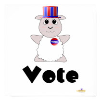 Huggable Voting White Sheep Vote posters