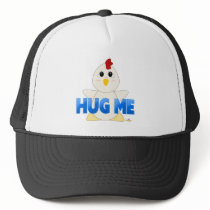 Huggable White Chicken Blue Hug Me Mesh Hats
