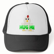 Huggable White Chicken Green Hug Me Hats