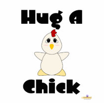 Huggable White Chicken Hug A Chick Cut Out