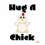 Huggable White Chicken Hug A Chick Cut Out