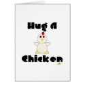 Huggable White Chicken Hug A Chicken cards