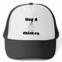 Huggable White Chicken Hug A Chicken hats