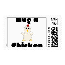 Huggable White Chicken Hug A Chicken postage