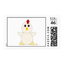 Huggable White Chicken Stamp