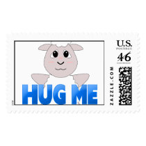 Huggable White Sheep Blue Hug Me postage