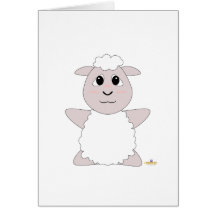 Huggable White Sheep Cards