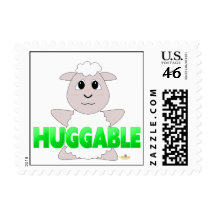 Huggable White Sheep Green Huggable Stamps