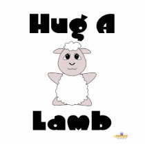 Huggable White Sheep Hug A Lamb photo sculptures
