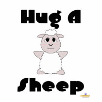 Huggable White Sheep Hug A Sheep photo sculptures