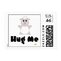 Huggable White Sheep Hug Me Postage