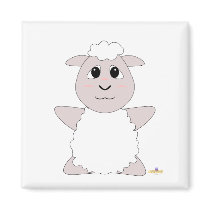 Huggable White Sheep magnets