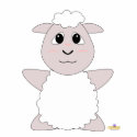 Huggable White Sheep photo sculptures
