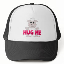 Huggable White Sheep Pink Hug Me Hats