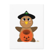 Huggable Witch Brown Owl postcards