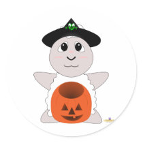 Huggable Witch White Sheep stickers by huggables Huggable Witch White Sheep stickers
