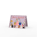 Huggables Pink And Purple Birthday Invitation cards