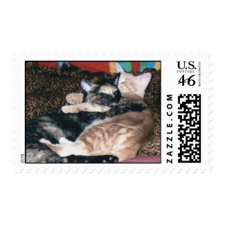 Hugging Kittens stamp