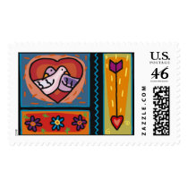 Hugging Love Birds 1 postage by MarkoMarko Hugging Love Birds 1 postage
