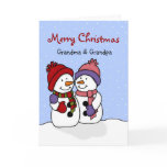 Hugging snowmen Christmas card