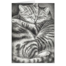 HUGGING TABBY CATS cards by BeautyUnlimited HUGGING TABBY CATS cards