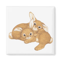 Huggy Bunnies Refrigerator Magnets