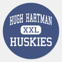 Hugh Hartman Huskies Middle Redmond Oregon Round Sticker