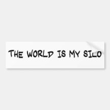 Hugh Howey WOOL The World Is My Silo Sticker Bumper Sticker