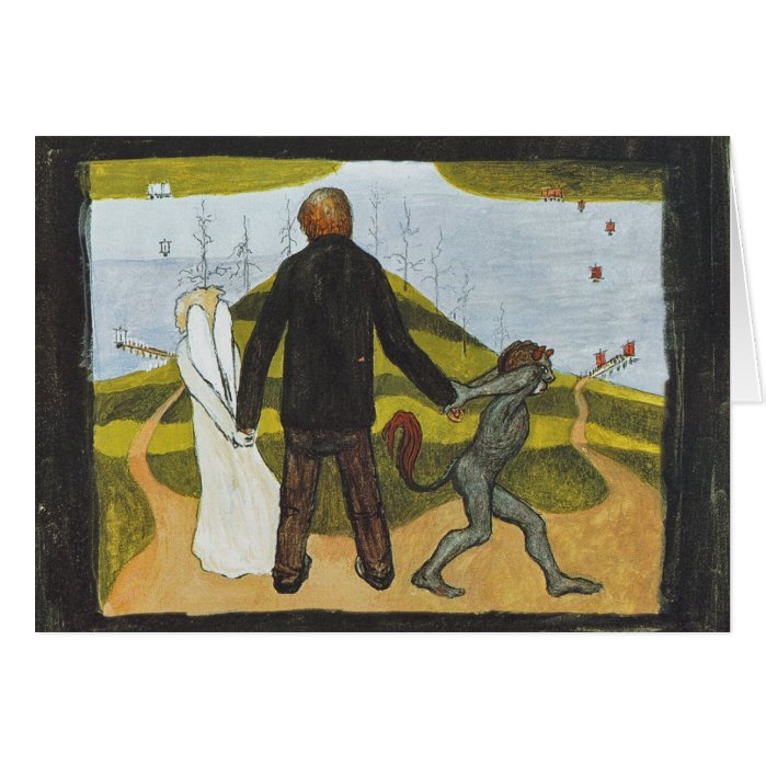 Hugo Simberg Vägskälet Tienhaarassa CC0472 Card