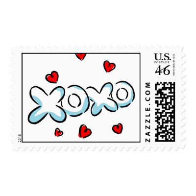 Hugs and Kisses 1 Postage Stamps by MarkoMarko