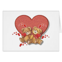 Hugs and Kisses Bears Greeting Cards