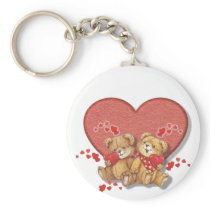 Hugs and Kisses Bears Key Chain
