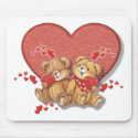 Hugs and Kisses Bears mousepads