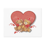 Hugs and Kisses Bears postcards