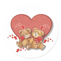 Hugs and Kisses Bears stickers